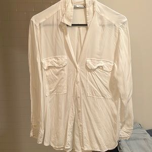 Zara white blouse